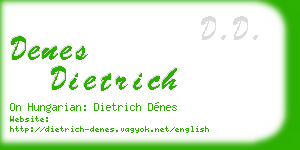 denes dietrich business card