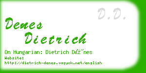denes dietrich business card